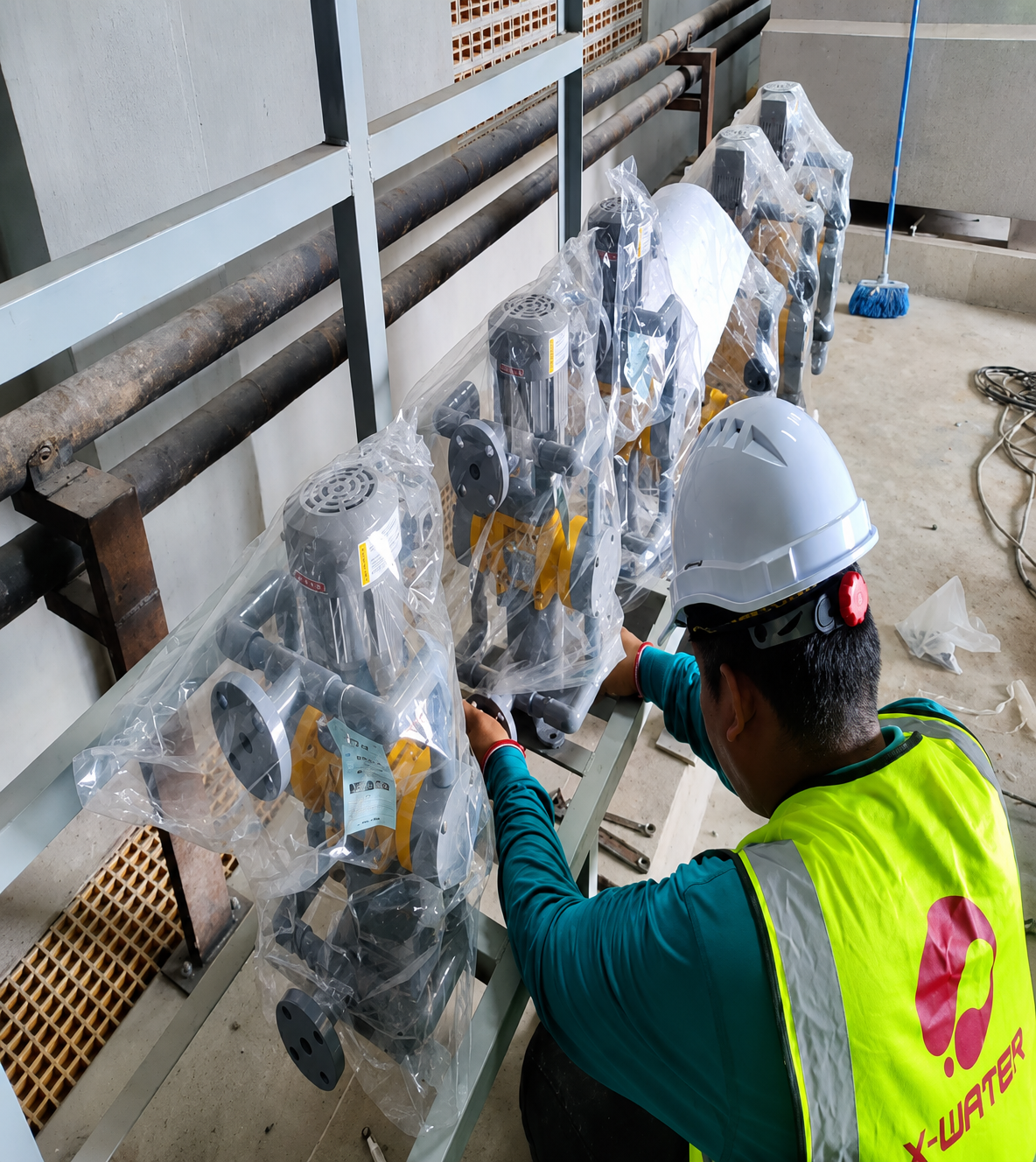 Dosing pump installation, 6 units of Tacmina BPL series